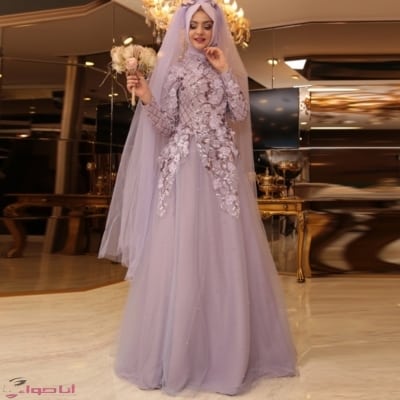 Elegant Long Sleeve Muslim Evening Dress Arabic Islamic High Neck Appliqued Bead Unique Women Special Occasion 2 - مجلة انا حواء